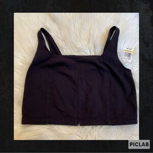 Habitual Crop Top - NWT - Medium - Washed Black